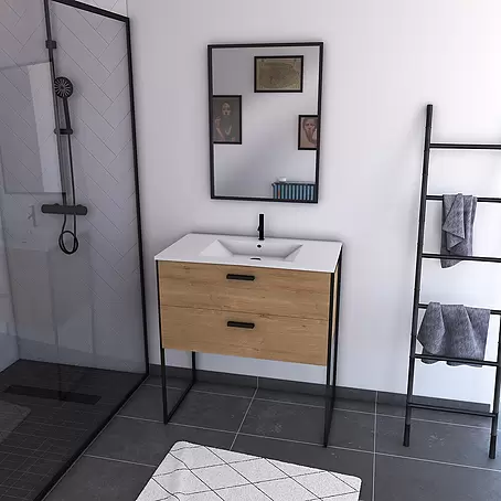 Conjunto de mueble de baño Edge Bois