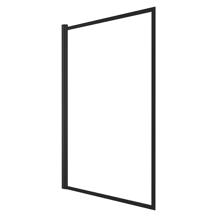 Mampara para bañera Black Edge - 1 pieza, 75 x 130 cm, Negro - Vista angular
