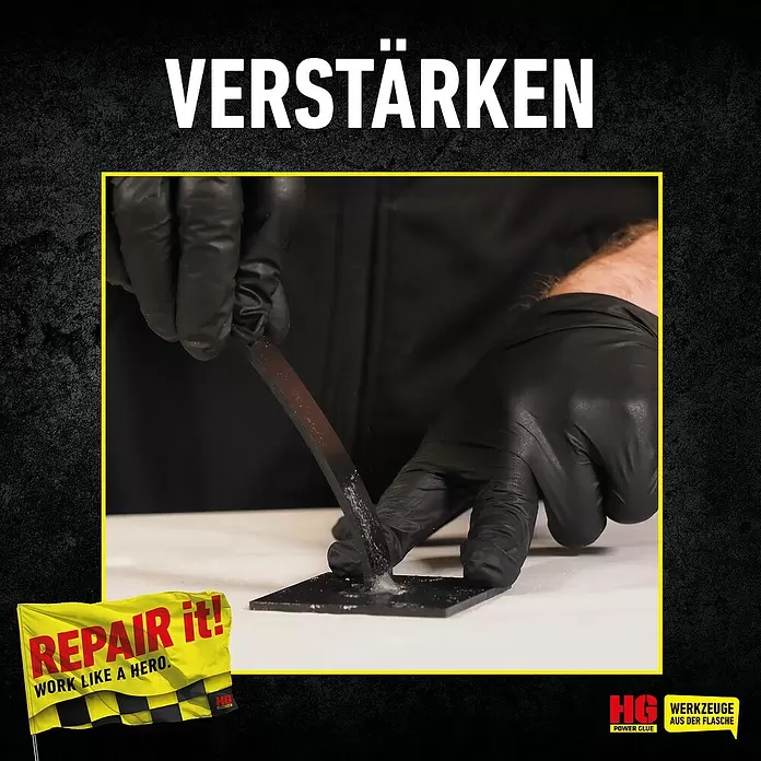 HG Kleber-Set Schweissnaht aus der Flasche Repair Now! - 20 g - Anwendungsbeispiel