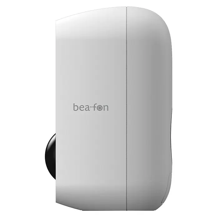 Beafon Smart-IP-Außenkamera Safer 1S - Schwarz, Weiß, Akkubetrieben, 1.920 x 1.080 Pixel (Full HD) - Linke Seitenansicht