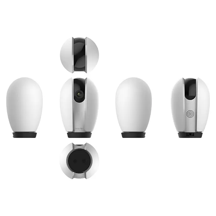 Beafon Smart-IP-Innenkamera Tracer 1T - 1.920 x 1.080 Pixel (Full HD), Weiß, Schwarz, Erfassungswinkel: 360 °, Bewegungssensor - Vorderansicht