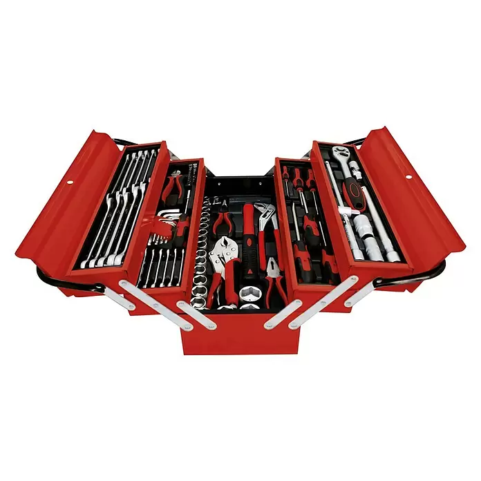 Werkzeugkoffer-Set - 86 -tlg., Mit Werkzeug - Diagonale Ansicht