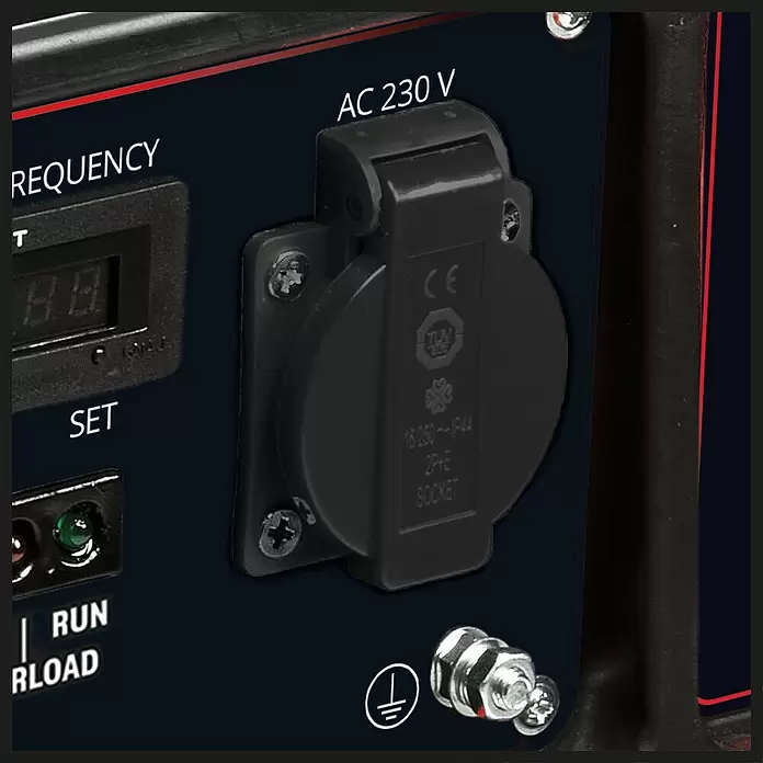 Herkules Inverter-Stromerzeuger HSE-IW 1100/E5 - 1.400 W, Tankvolumen: 6,5 l, Betriebsdauer: 5,4 h bei 66 % Last - Detailaufnahme