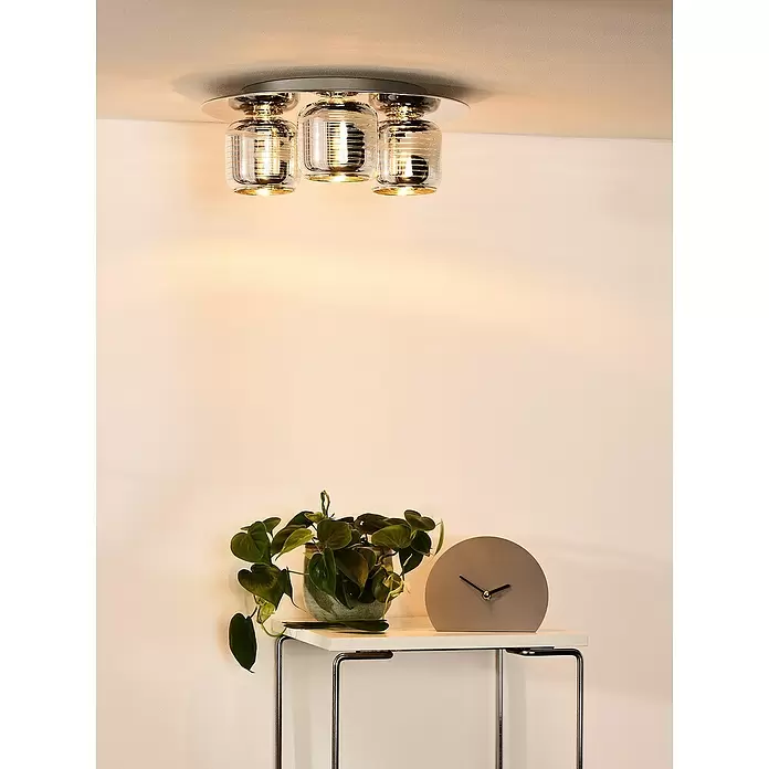 Lucide Eryn Deckenleuchte - 126 W, L x B x H: 38 x 38 x 13,5 cm, G9 - Stimmungsaufnahme