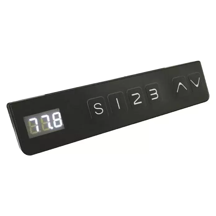 Tischgestell E-MORE - Breitenverstellbar: 1.100 mm - 1.800 mm, Höhenverstellung: 600 mm - 1.250 mm, Schwarz - Diagonale Ansicht