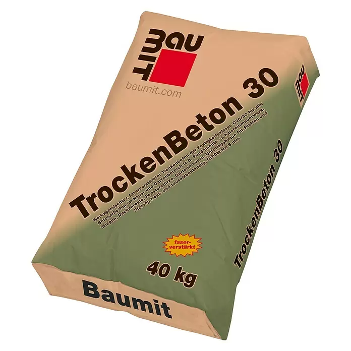 Baumit Trockenbeton 30 - 40 kg - Diagonale Ansicht