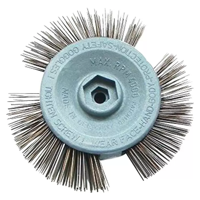 Cepillo lijador Decapower - Alambre de acero, Apto para: Piedra - Vista frontal