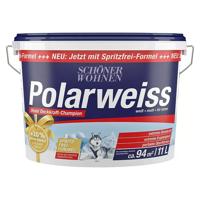 SCHÖNER WOHNEN-Farbe Muurverf Polar Wit - Polar Wit, 11 l - Vooraanzicht