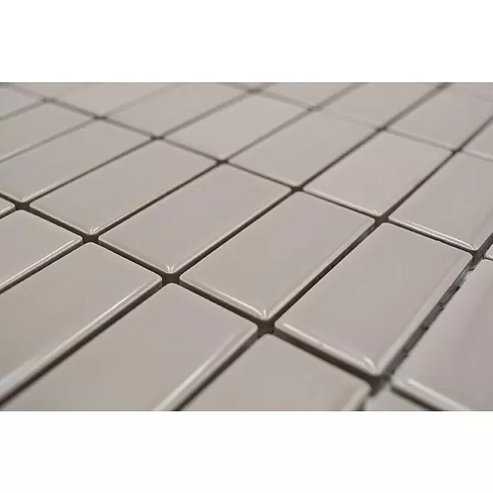 Mozaïektegel rechthoek Architecture ST 410 - 29,8 x 29,8 cm, Beige/Bruin, Glanzend - Close-up