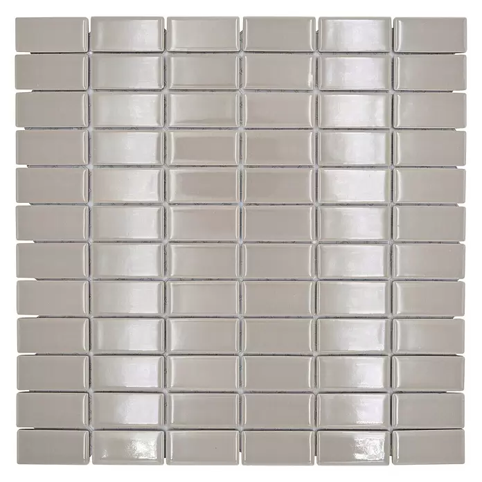 Mozaïektegel rechthoek Architecture ST 410 - 29,8 x 29,8 cm, Beige/Bruin, Glanzend - Vooraanzicht