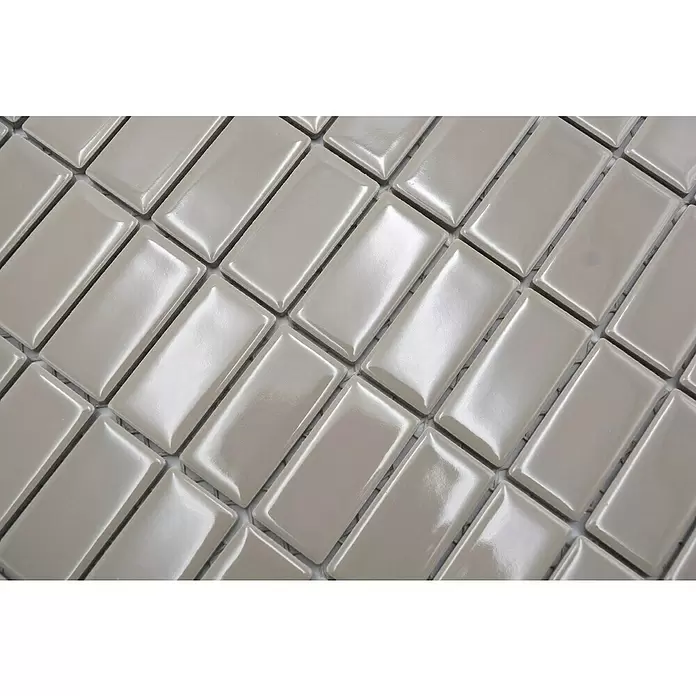 Mozaïektegel rechthoek Architecture ST 410 - 29,8 x 29,8 cm, Beige/Bruin, Glanzend - Close-up