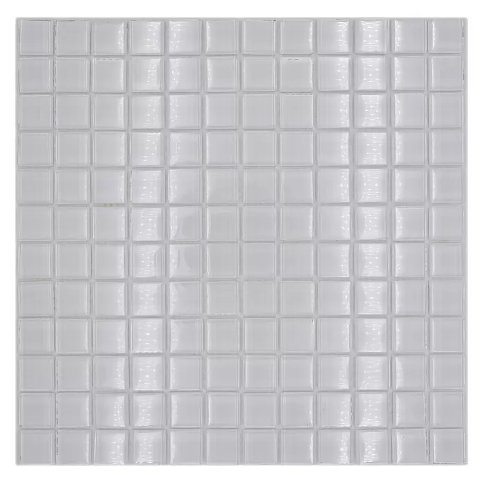 Mozaïektegel vierkant glas XCM 8SE03 - 30 x 30 cm, Wit, Glanzend - Vooraanzicht