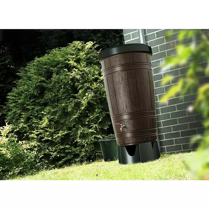Regentonne Woodcan - 265 l, Braun - Stimmungsaufnahme