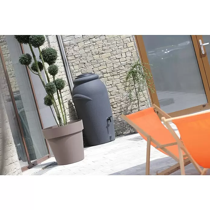 Regentonne Aquacan Baby - 210 l, Anthrazit - Stimmungsaufnahme