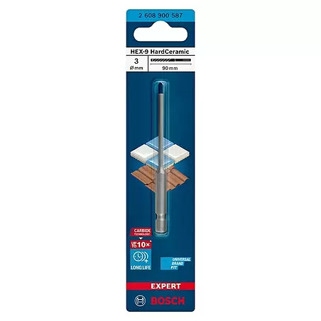 Bosch Professional Expert Broca para azulejos HEX-9 HardCeramic
