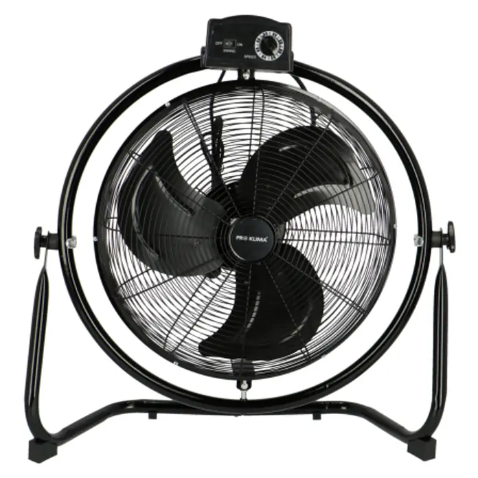 Proklima Bodenventilator - Silber/Schwarz, 45 cm, 100 W, 5.340 m³/h
