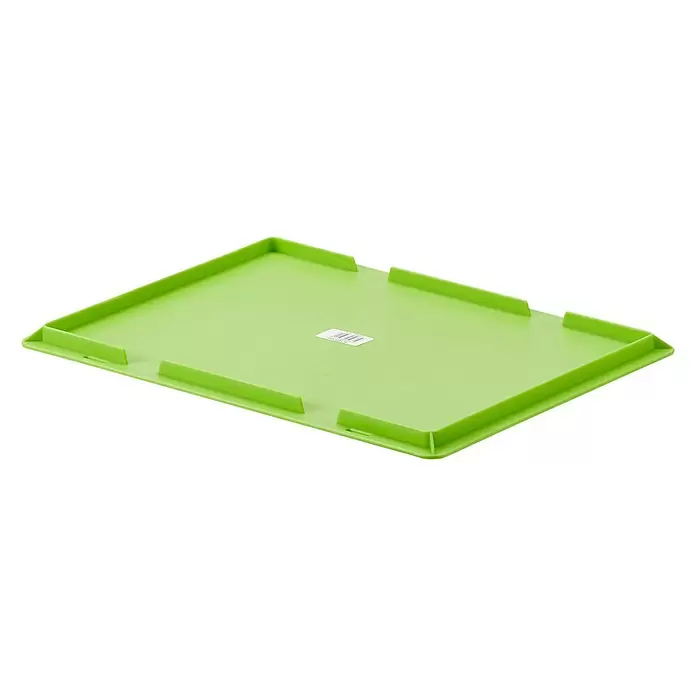 Alutec Deckel für Eurobehälter - L x B: 40 x 30 cm, Grün - Diagonale Ansicht