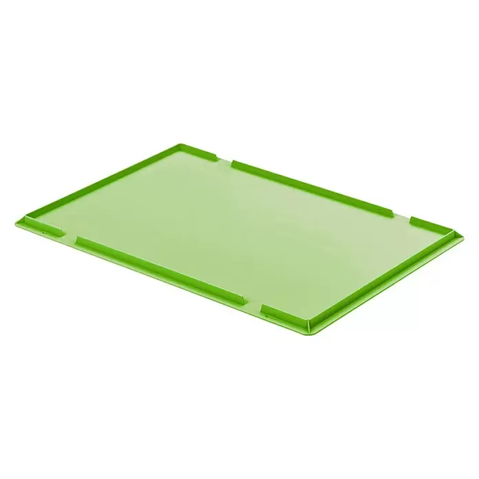 Alutec Deckel für Eurobehälter - L x B: 60 x 40 cm, Grün - Diagonale Ansicht