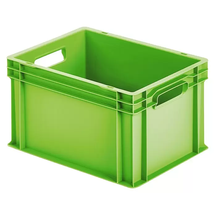 Alutec Eurobehälter - 23 l, L x B x H: 40 x 30 x 23,5 cm, Grün - Diagonale Ansicht