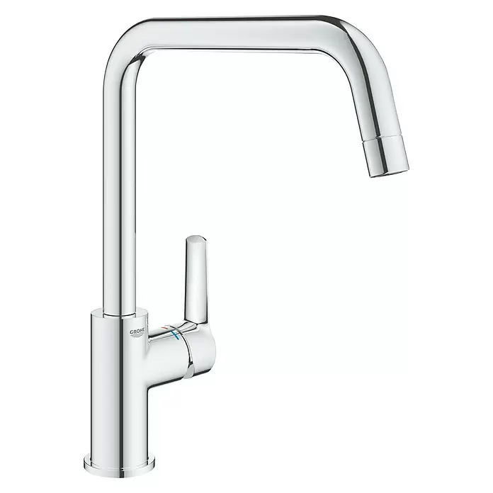 Grohe Start Spültischarmatur - Chrom, Glänzend, Hoher Auslauf - Diagonale Ansicht