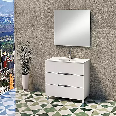 Conjunto de mueble de baño Lanza fondo 39 cm