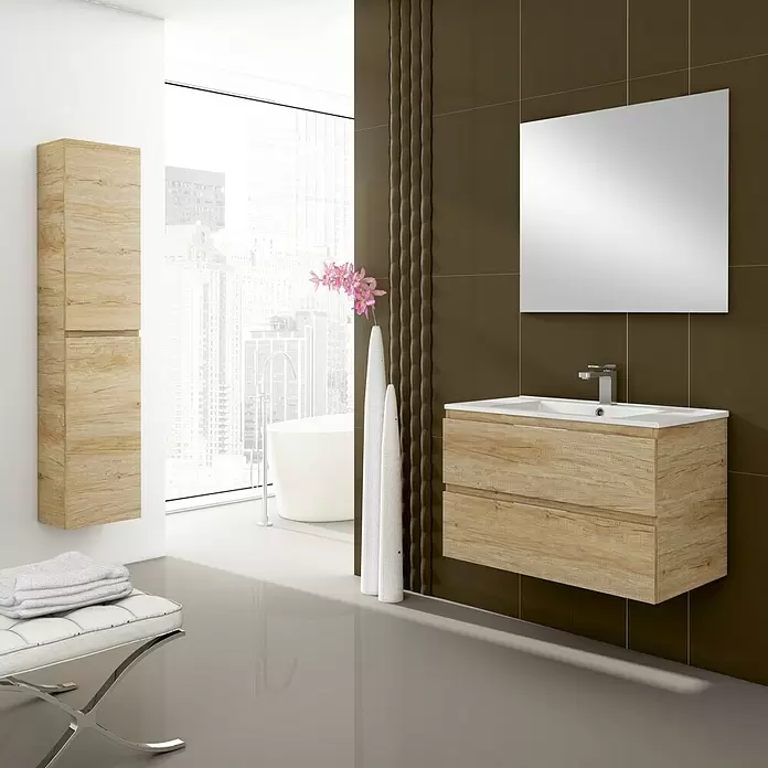 Conjunto de mueble de baño Módena - 60 cm, 3 piezas, Nebraska - Foto ambiente