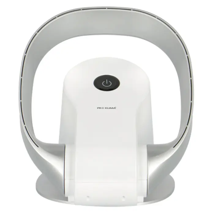 Proklima Tischventilator Bladeless Fan - 26 W, Silber, L x B x H: 30,5 x 34,2 x 21 cm, 2.400 m³/h