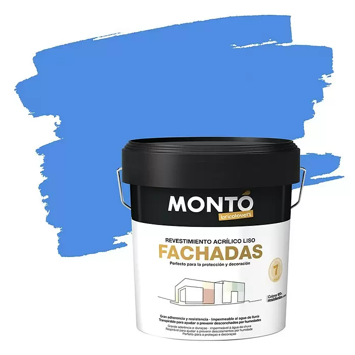Montó Bricolovers Pintura para fachadas - Azul océano, 12 l, Mate - Vista frontal