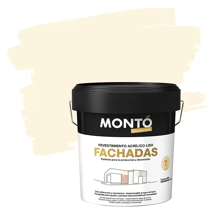 Montó Bricolovers Pintura para fachadas - Hueso, 4 l, Mate - Vista frontal