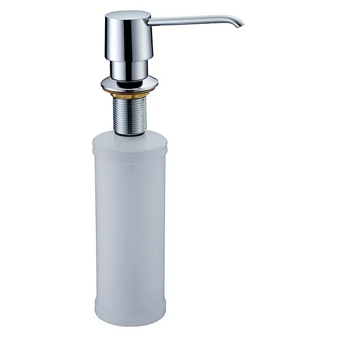 Dispensador de jabón redondo - ABS, Blanco - Vista frontal