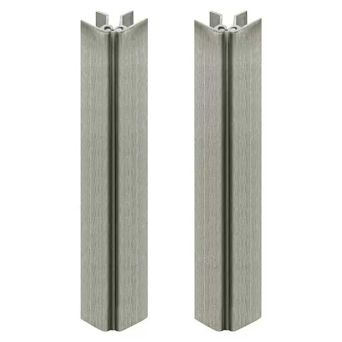 Perfil esquinero regulable - L x An x Al: 3,95 m x 32 mm x 164 mm, Aluminio, Acero inoxidable - Vista frontal