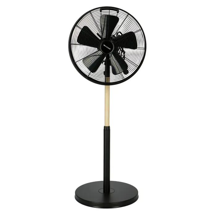 Proklima Standventilator Wood - Durchmesser: 40 cm, Braun/Schwarz, Höhenverstellbar
