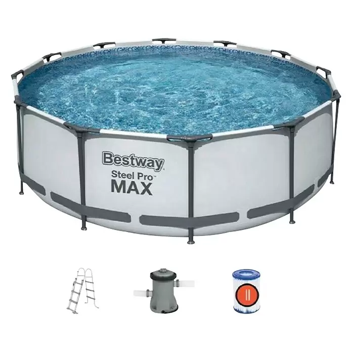 Bestway Bazen Steel Pro Max - Ø x V: 366 x 100 cm - Dijagonalni pogled