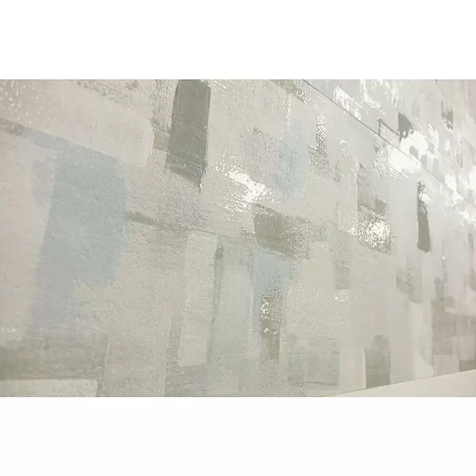 Zidna pločica Bali Brush - 30 x 90 cm, Bijelo-sive boje, Sjaj - Detaljan prikaz