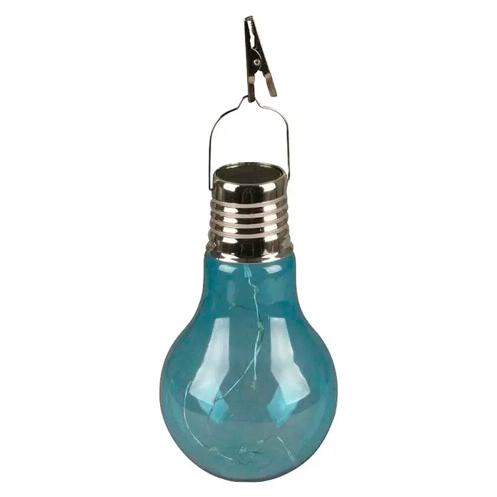 Luxform Solarna viseća svjetiljka - LED, Prozirno, Plave boje, Crvene boje, Š x V: 10 x 17 cm - Pogled sprijeda
