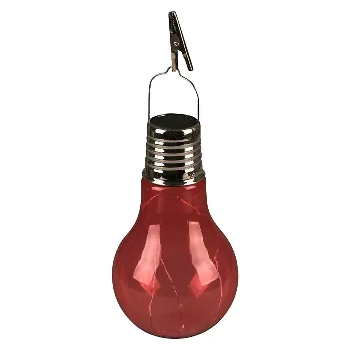 Luxform Solarna viseća svjetiljka - LED, Prozirno, Plave boje, Crvene boje, Š x V: 10 x 17 cm - Pogled sprijeda
