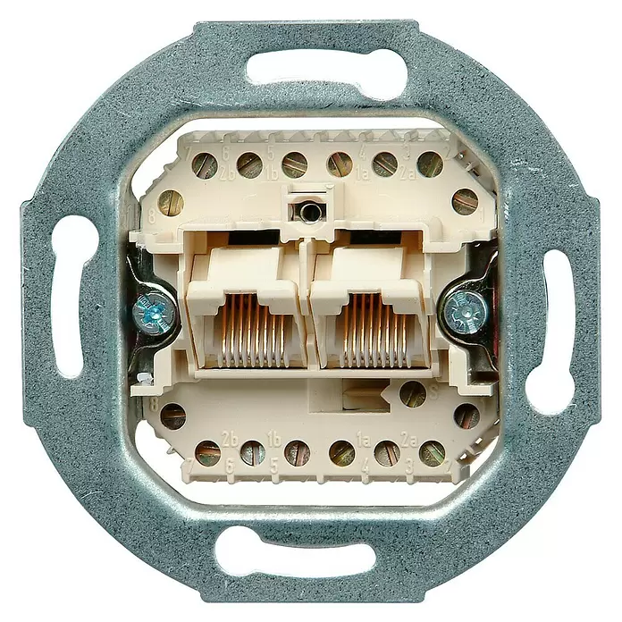 Kopp Technik-Center UAE-datacontactdoos 2-voudig RJ45 - Kunststof - Vooraanzicht