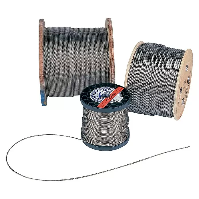 Seilflechter Cable metálico Niro - 5 mm, Trenzado 7 x 19, Acero inoxidable - Vista angular