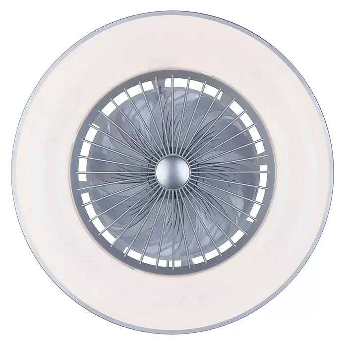 Ventilador de techo Michael - Diámetro: 56 cm, Gris, 29 W, AC - Vista frontal