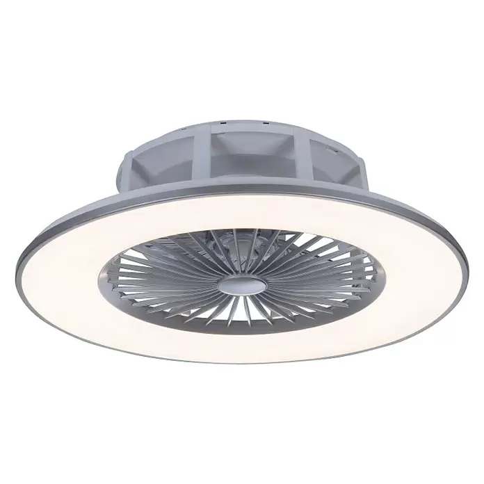 Ventilador de techo Michael - Diámetro: 56 cm, Gris, 29 W, AC - Vista angular