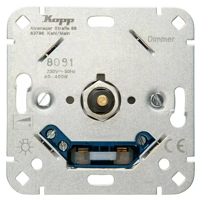 Kopp Technik-Center Dimmer-basiselement R 40-400W - 40 W - 400 W, Inbouw - Vooraanzicht
