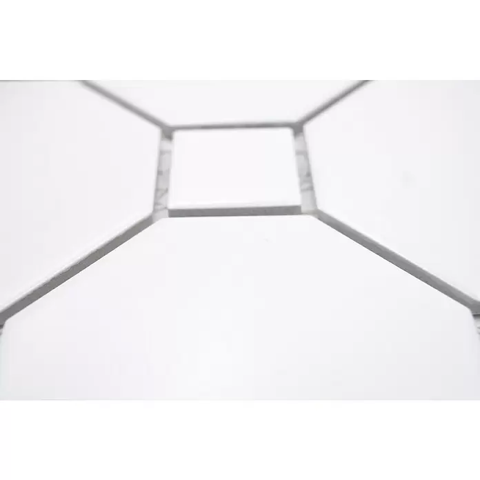 Mozaïektegel Octagon G 930N - 30 x 30 cm, Wit, Mat - Close-up