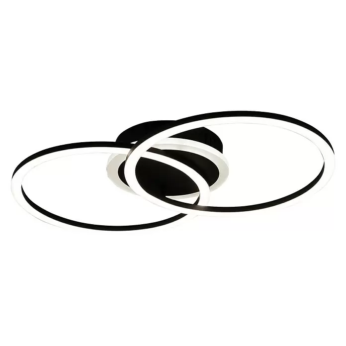 Trio Leuchten LED stropna svjetiljka Venida - 25 W, D x Š x V: 50 x 30 x 7 cm, Crne boje, Topla bijela - Pogled odozdo