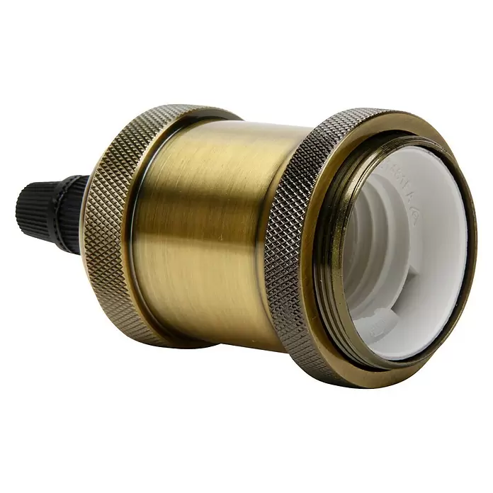 Kopp DYOL Lampfitting Retro - Messing, Metaal, E27, IP20 - Diagonaal zicht
