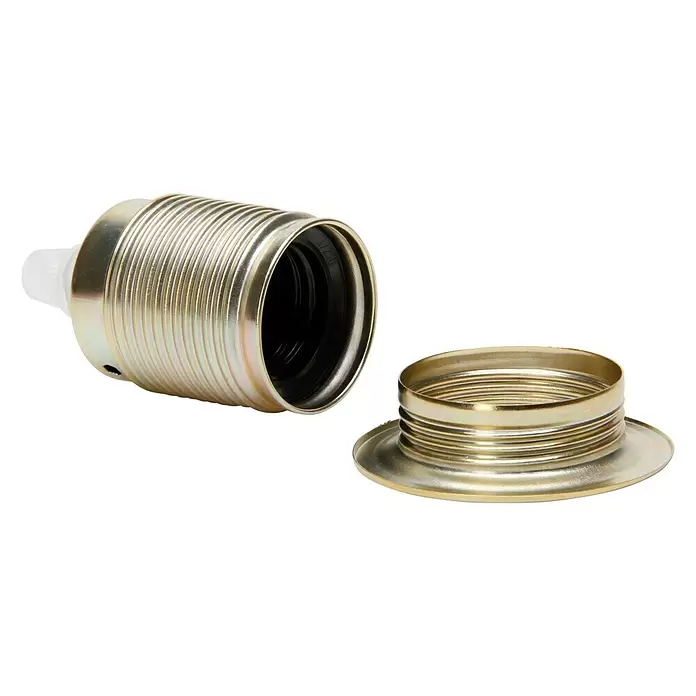 Kopp DYOL Lampfitting - Messing, Metaal, E27, IP20 - Diagonaal zicht