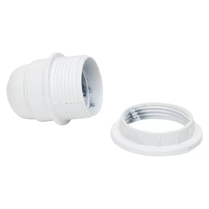 Kopp DYOL Lampfitting E27 Bakeliet wit - Wit, Kunststof, E27, IP20 - Diagonaal zicht