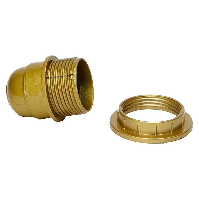Kopp DYOL Lampfitting - Goud, Kunststof, E27, IP20 - Diagonaal zicht