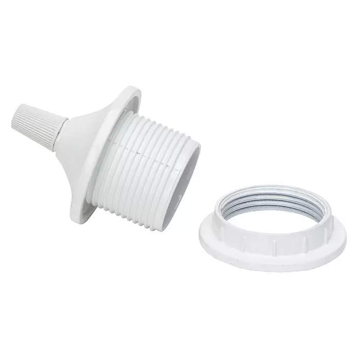 Kopp DYOL Lampfitting E27 - Wit, Kunststof, E27, IP20 - Diagonaal zicht