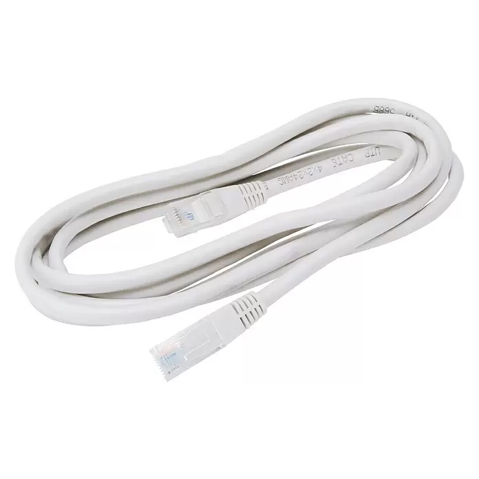 Kopp Netwerkkabel UTP CAT6 RJ45 2m - Lengte: 2 m, Wit, Tot 1 GBit/s, Soort aansluiting: RJ45-stekker - Diagonaal zicht