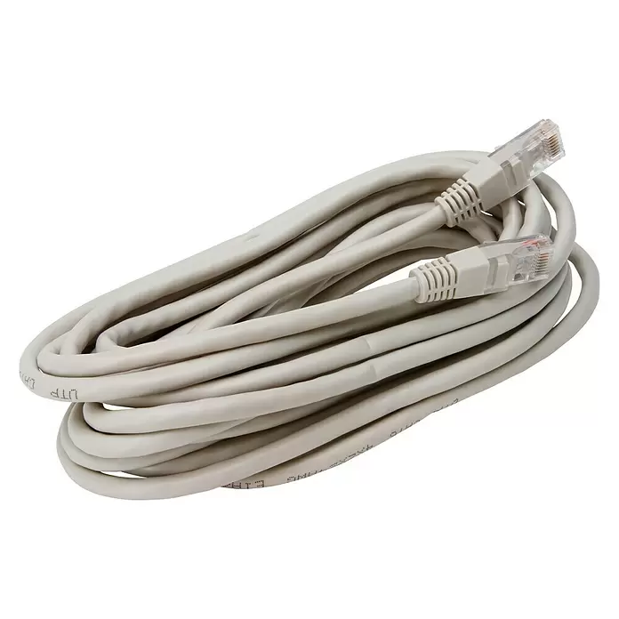 Kopp Netwerkkabel UTP CAT6 RJ45 5m - Lengte: 5 m, Grijs, Tot 1 GBit/s - Diagonaal zicht